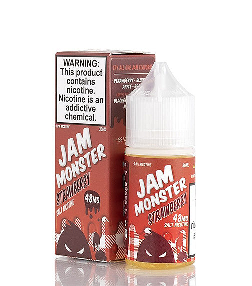 Strawberry by Jam Monster Salts-NIC SALTS ELIQUID-No Limit Distro