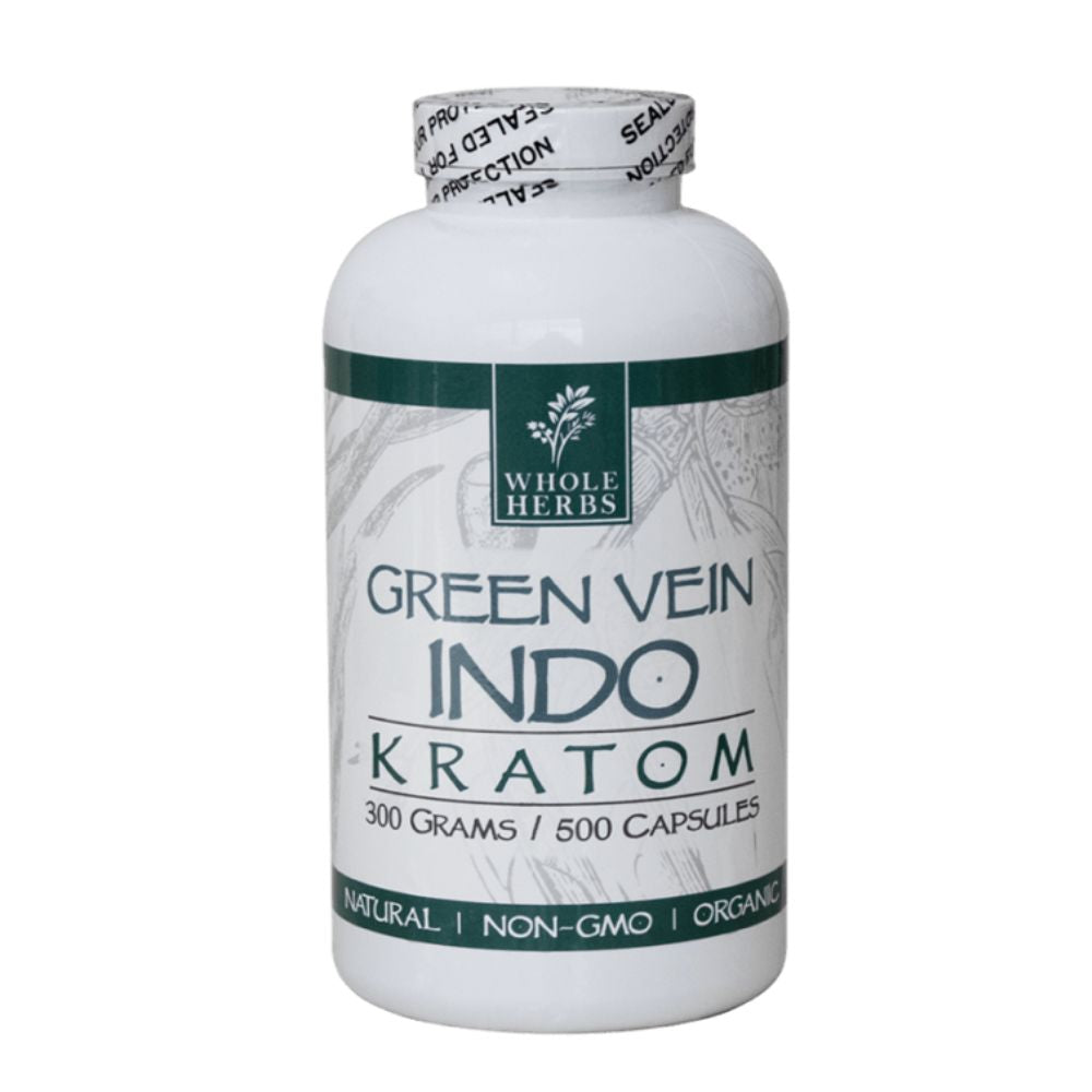 Whole Herbs Green Vein Indo Capsules-KRATOM-No Limit Distro