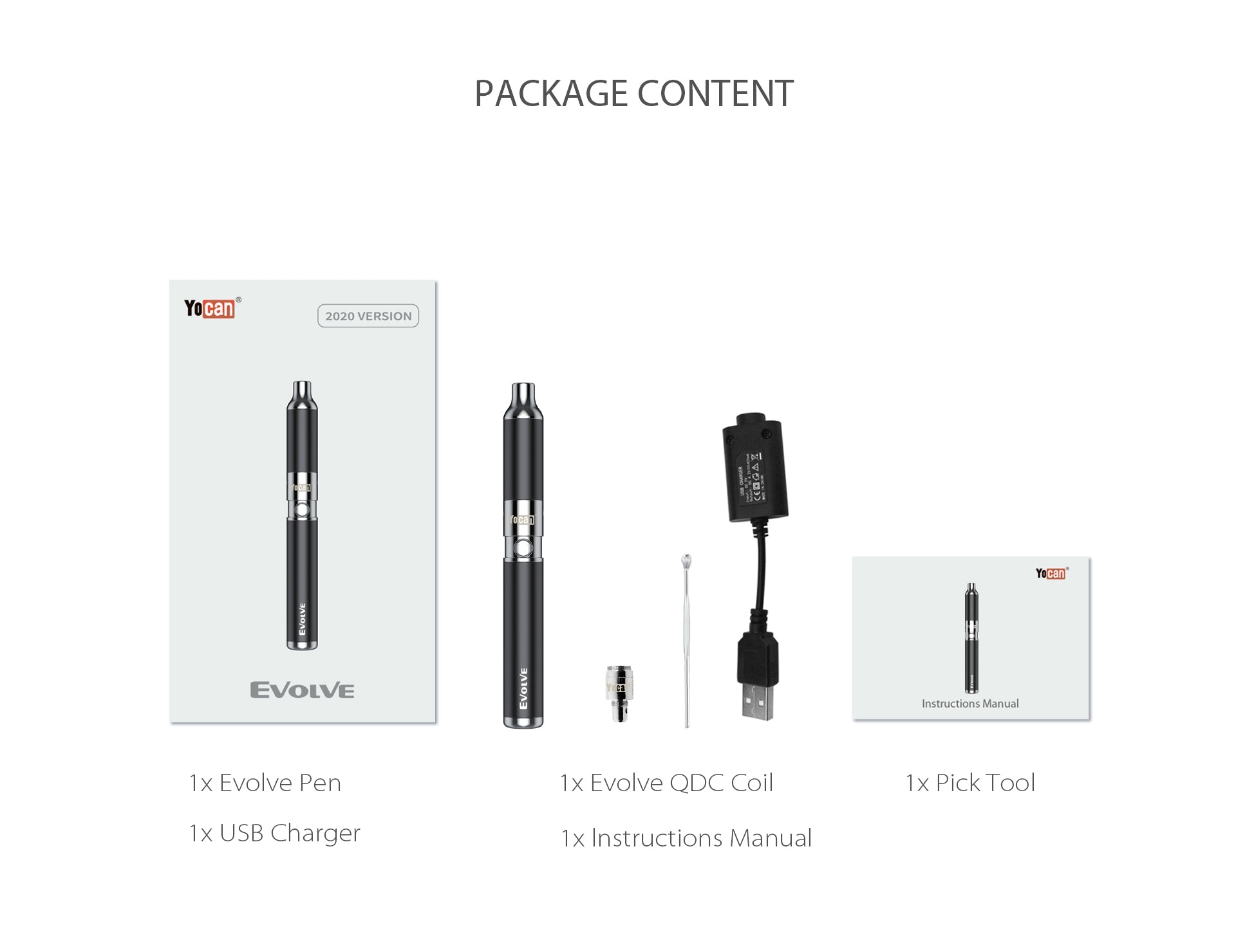 Yocan Evolve Concentrate Vaporizer Kit-WAX PENS / DAB PENS-No Limit Distro