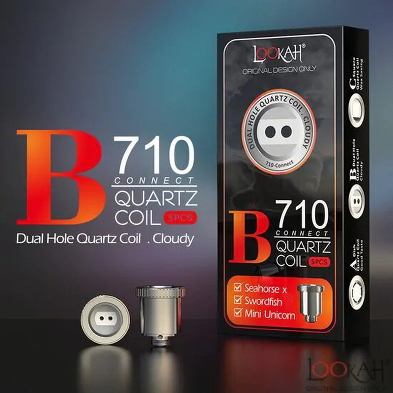 Lookah 710 Dual Hole Quartz Coil Type B-COILS-No Limit Distro