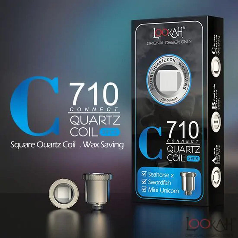 Lookah 710 Square Quartz Coil Type C-COILS-No Limit Distro