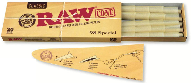 Raw 98 Special Cones-WRAPS, PAPERS, CONES-No Limit Distro