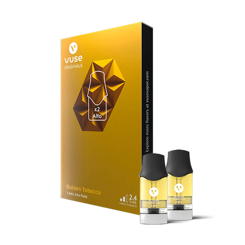Vuse Alto Pods 2.4% 2 Pack- Golden Tobacco-ELIQUID PODS-No Limit Distro