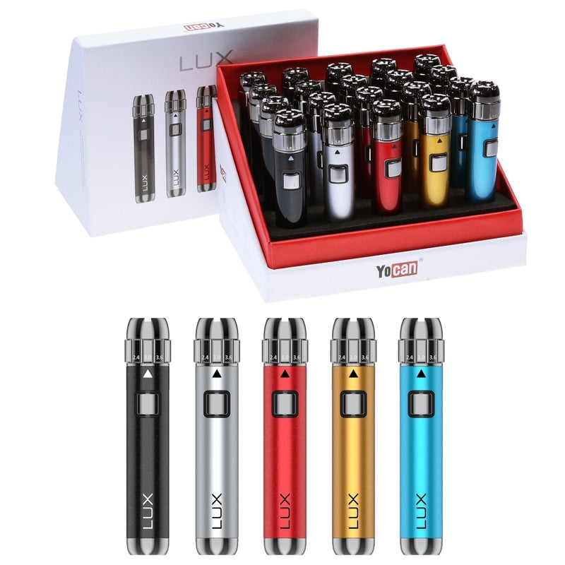 Yocan Lux 510 Battery - Bulk Display of 20x-510 BATTERY-No Limit Distro